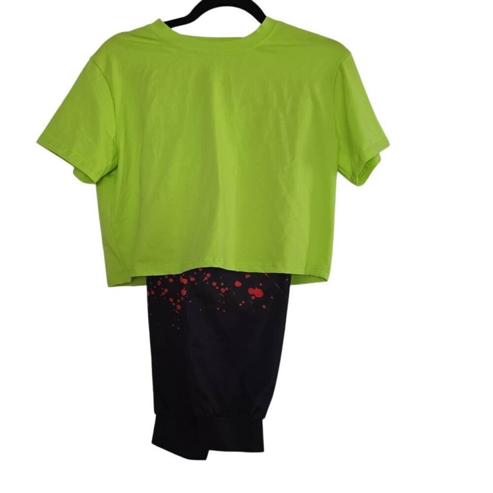 Women's Sz Small Lime Green Green Hip Hop Splash Pants Dance Costume